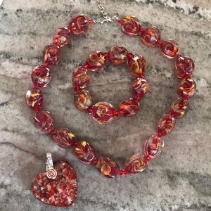 MURANO GLASS NECKLACE SET